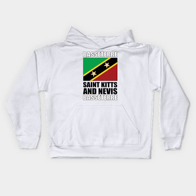 Flag of Saint Kitts and Nevis Kids Hoodie by KewaleeTee